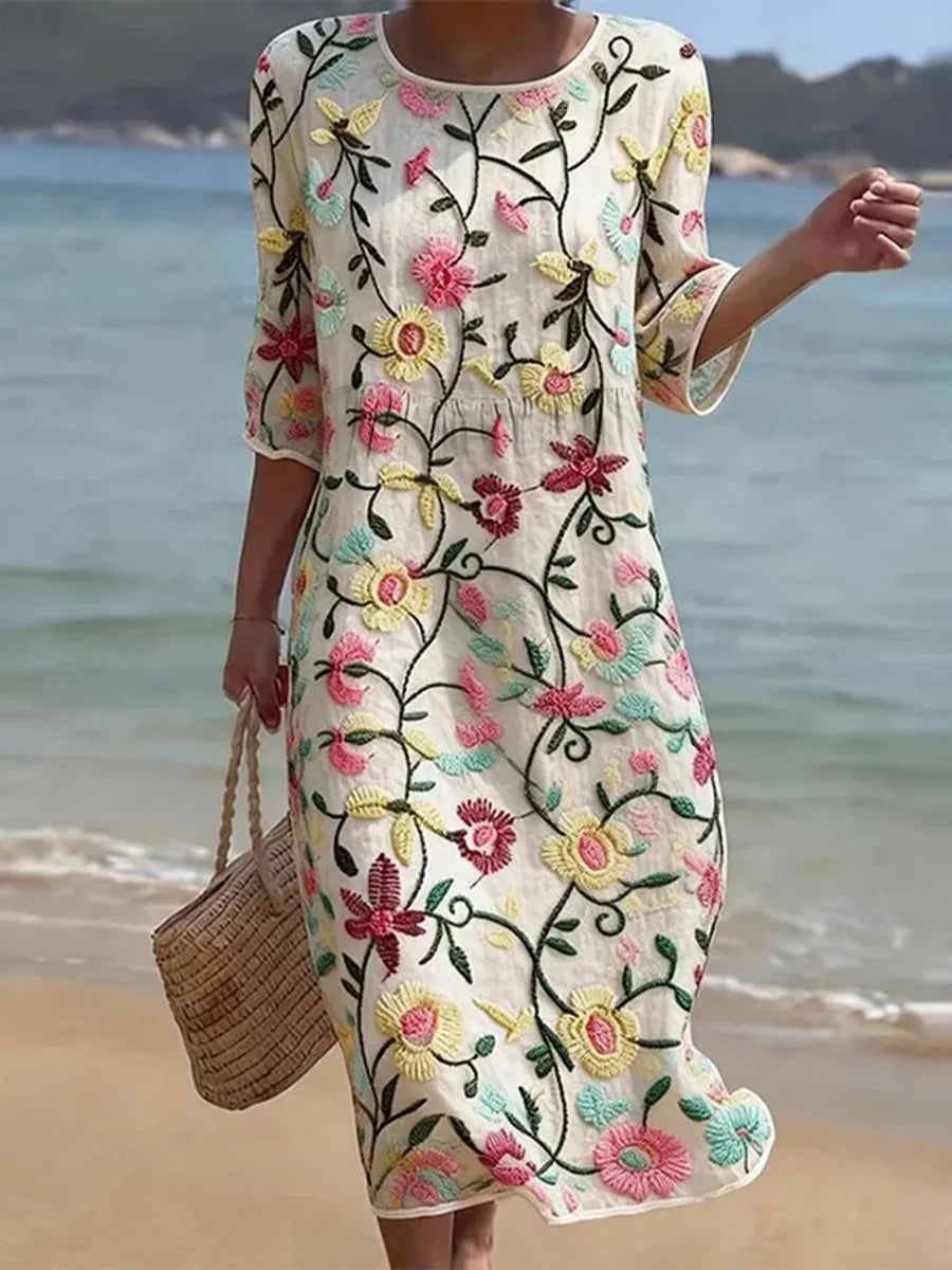 Erika™ | Eleganta Ziedu Kleita