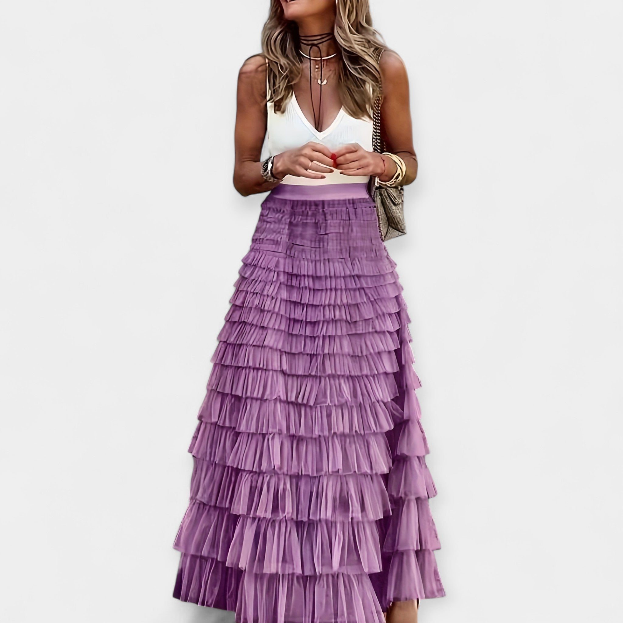Inese™ | Boho Svārki ar Satīna Apdari