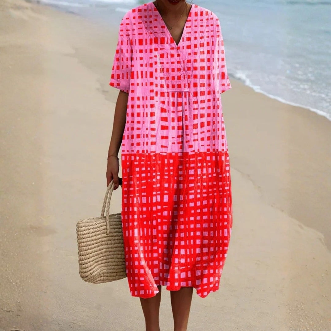 Andromeda™ | Izteiksmīga Rūtaina Kleita