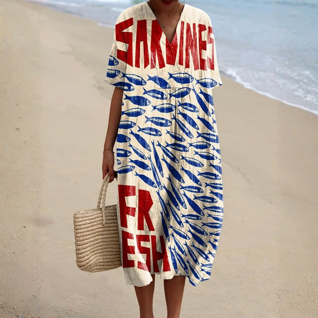 Ariāna™ | Kleita ar Sardīnes Apdruku