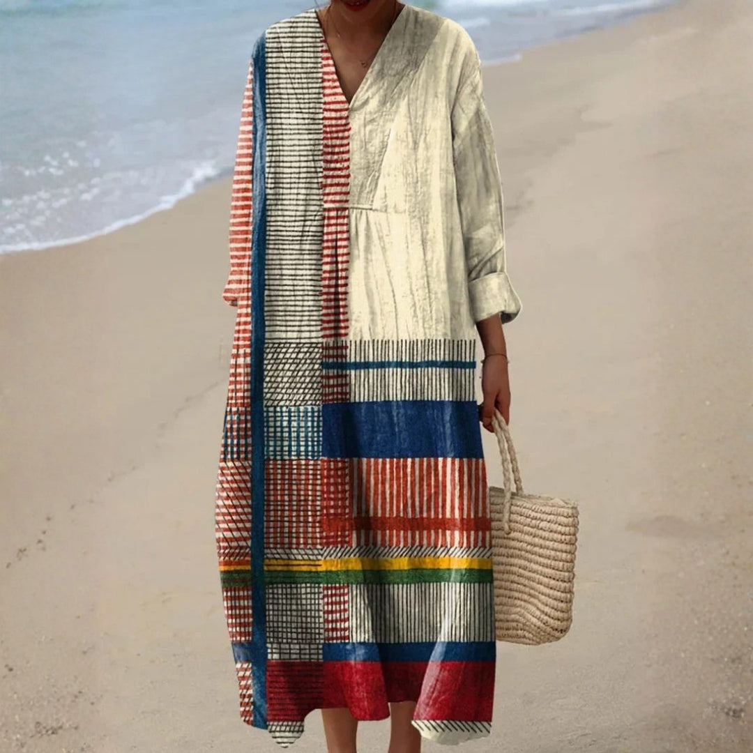 Leonora™ | Bohēmiska Patchwork Kleita