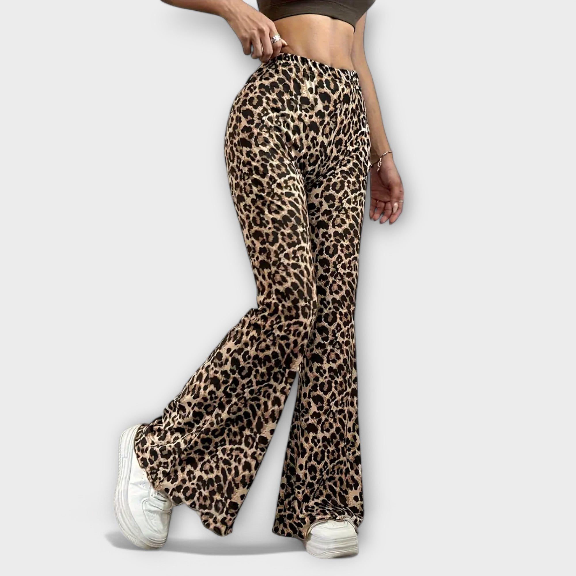 Berenice - Bootcut leopardu raksta bikses