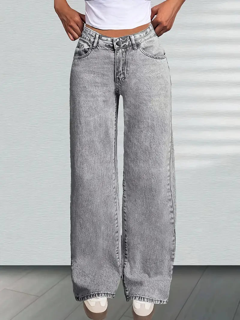 Celia™ | Augsta Jostasvietas Platās Bikses