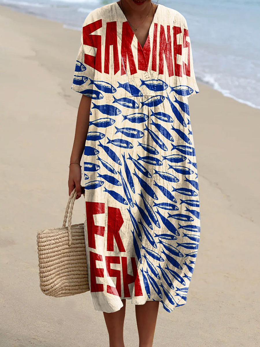 Ariāna™ | Kleita ar Sardīnes Apdruku