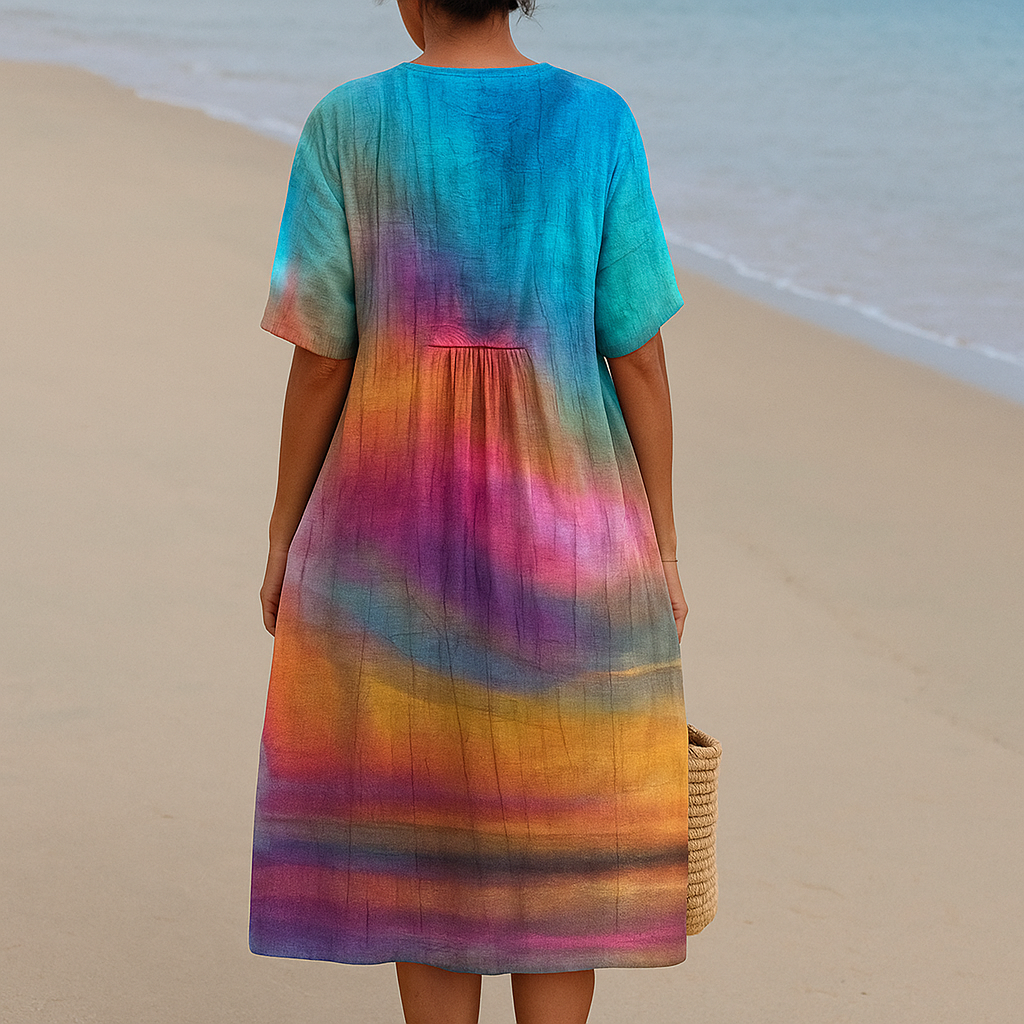 Ema™ | Saulrieta Tie-Dye Kleita