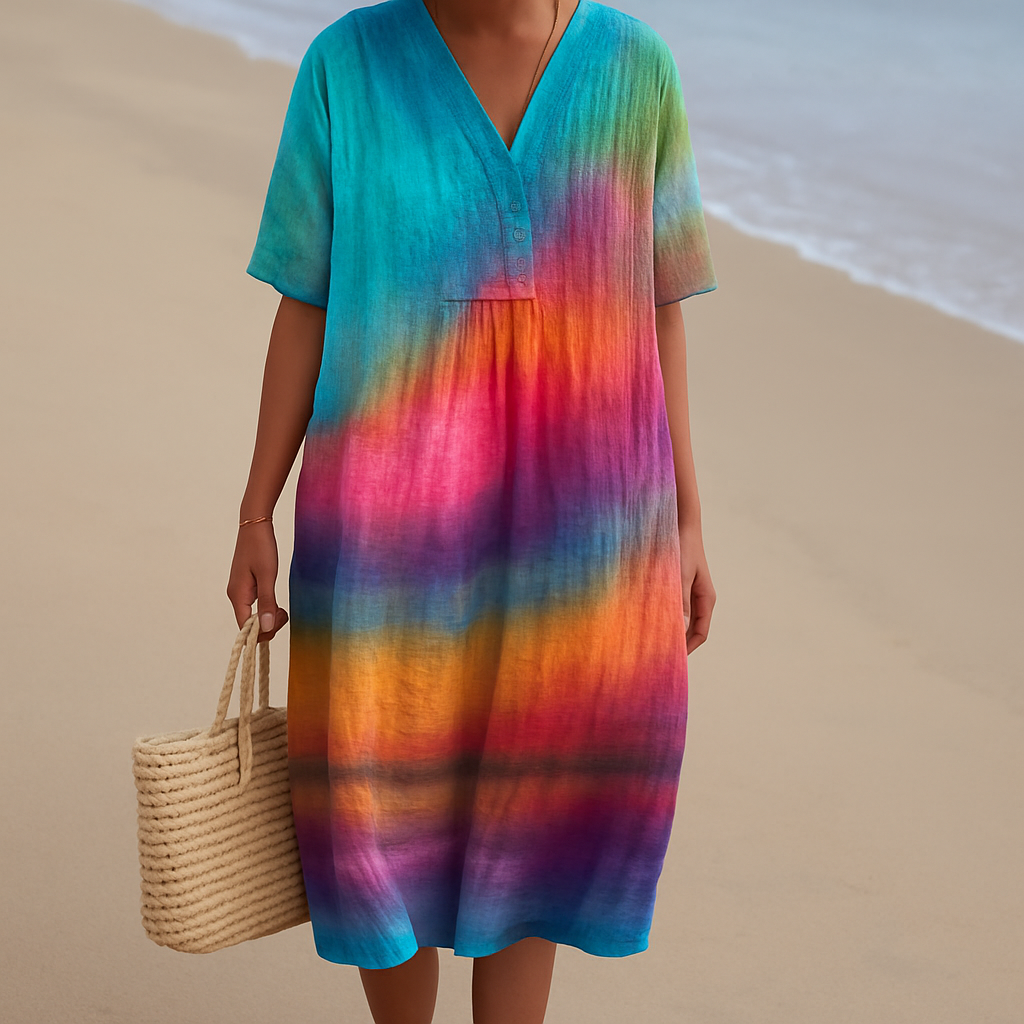 Ema™ | Saulrieta Tie-Dye Kleita