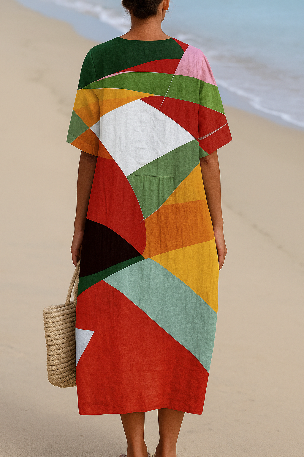 Daniela™ | Krāsaina Patchwork Kleita