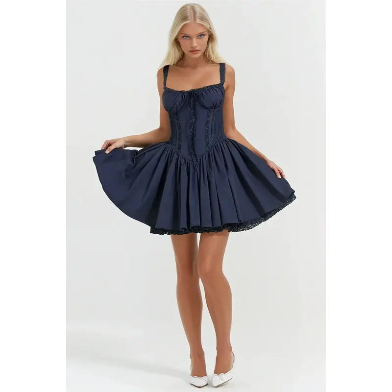 Syra™ | Īsa Kleita Korsete Ar Mežģīnēm