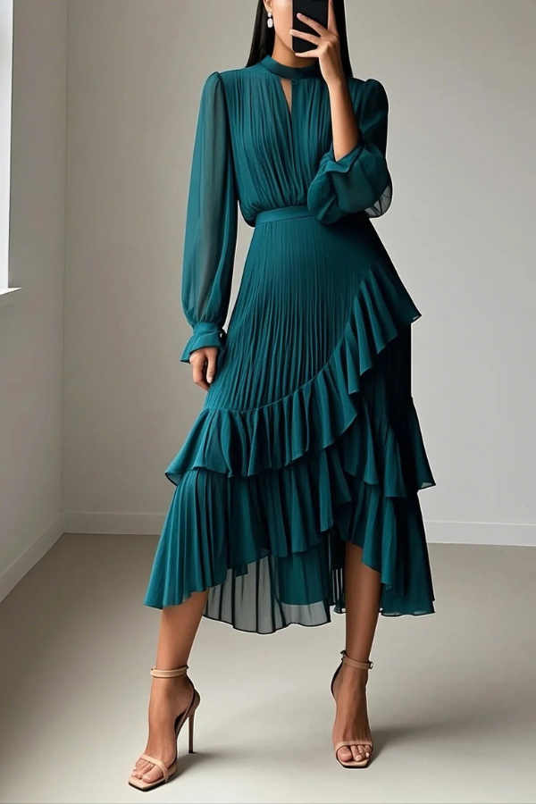 Ilze™ | Elegantā plisētā kleita