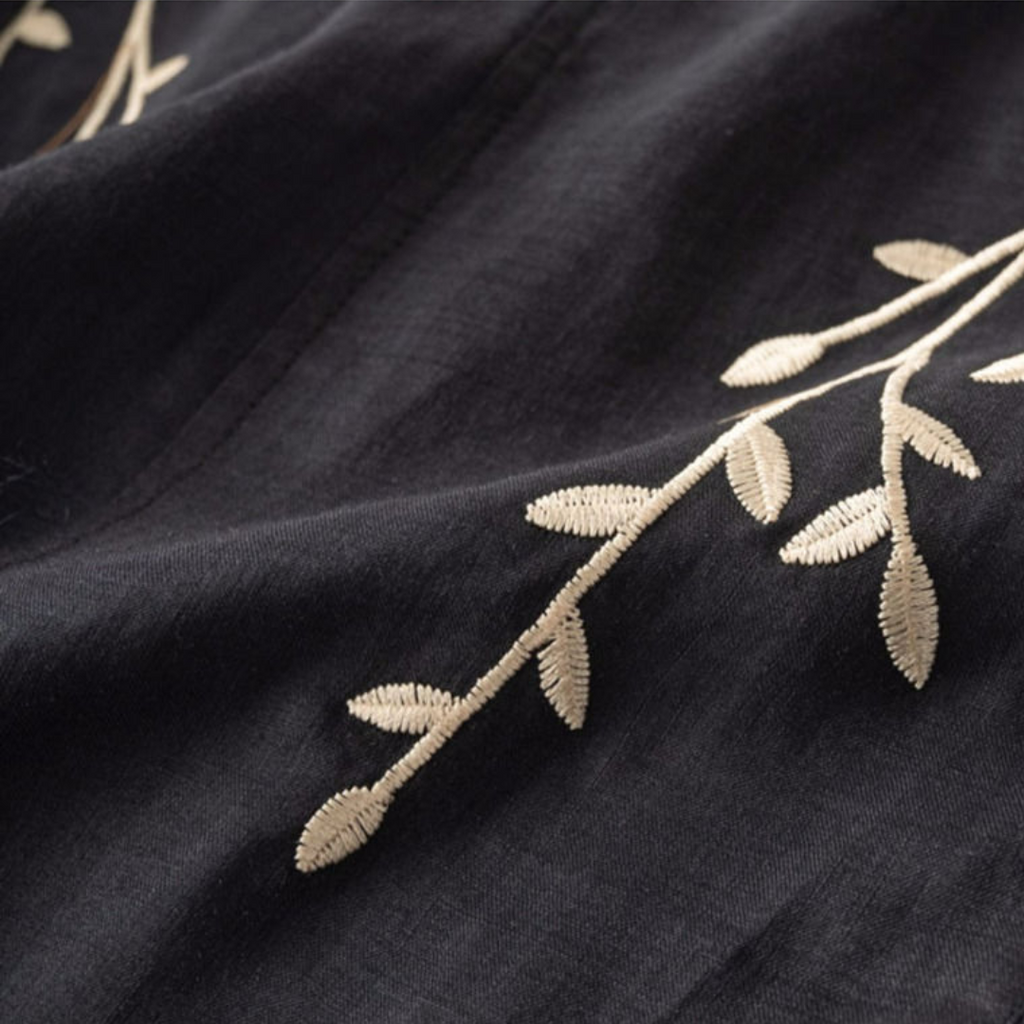 Margarita™ Brīvi Plūstoša Retro Kokvilnas-Lina Blūze