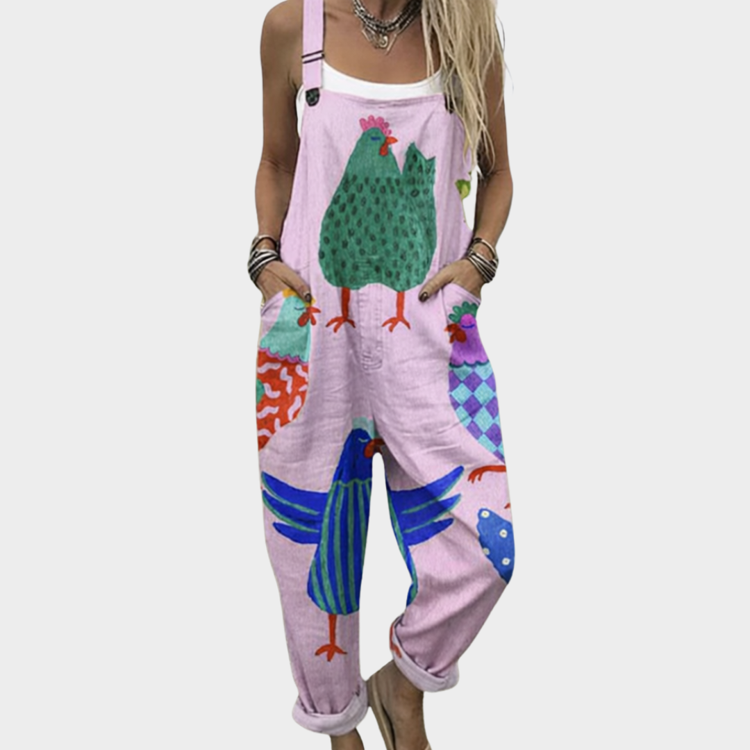 Ērta apdrukāta salopete