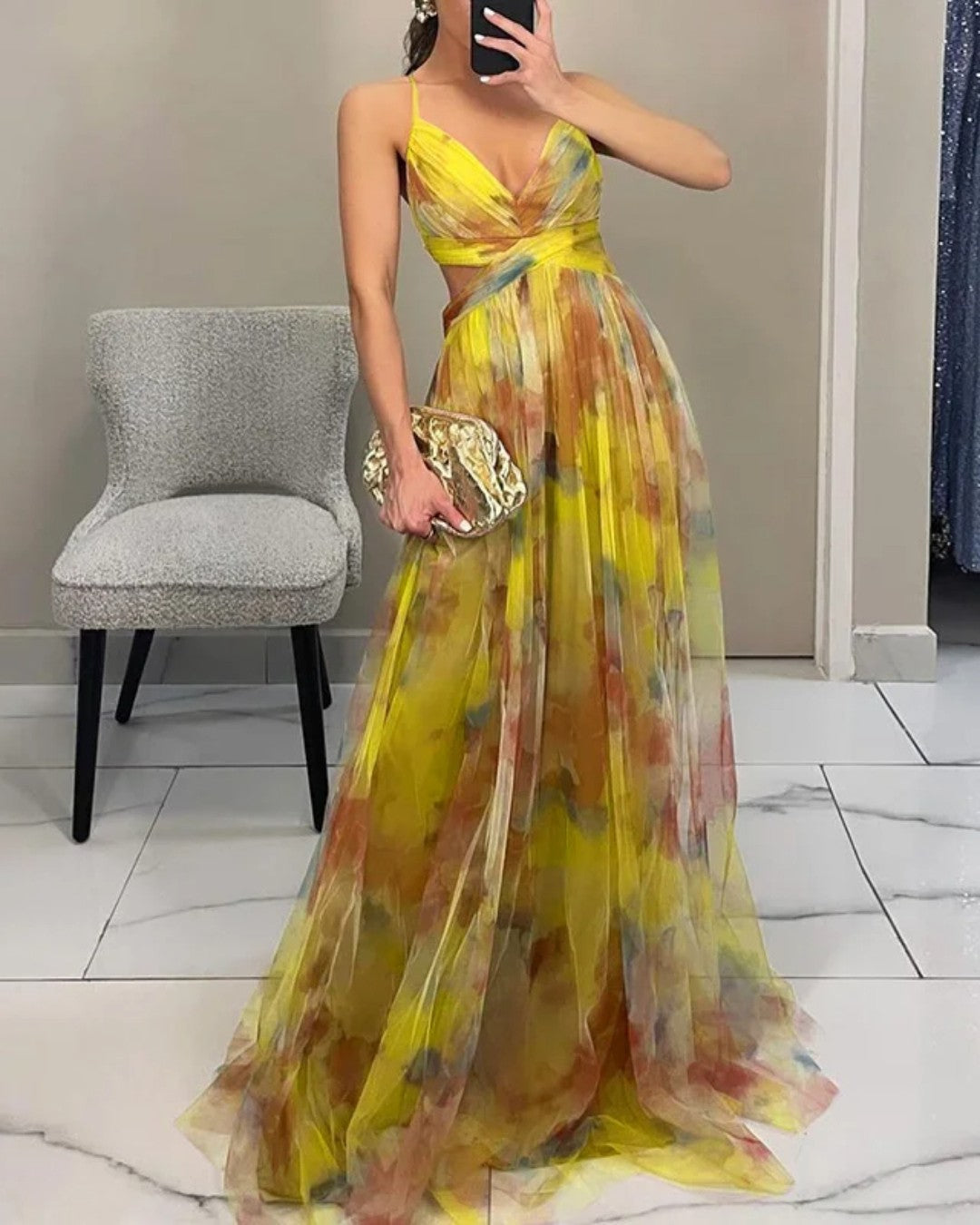 Giselle™ — Burvīga maksi kleita ar ziedu apdruku