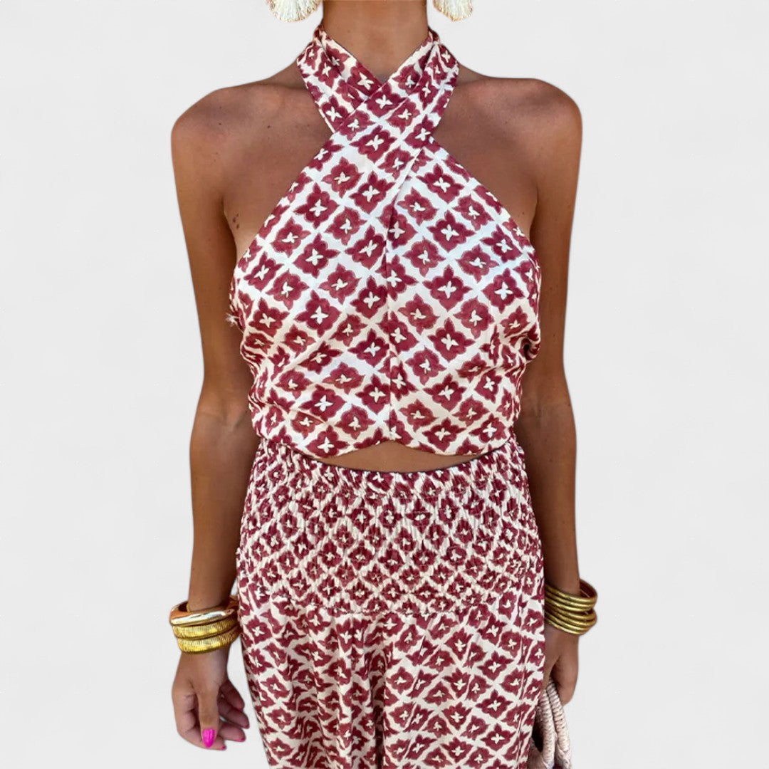 Baiba™ | Eleganta kleita ar kailiem pleciem