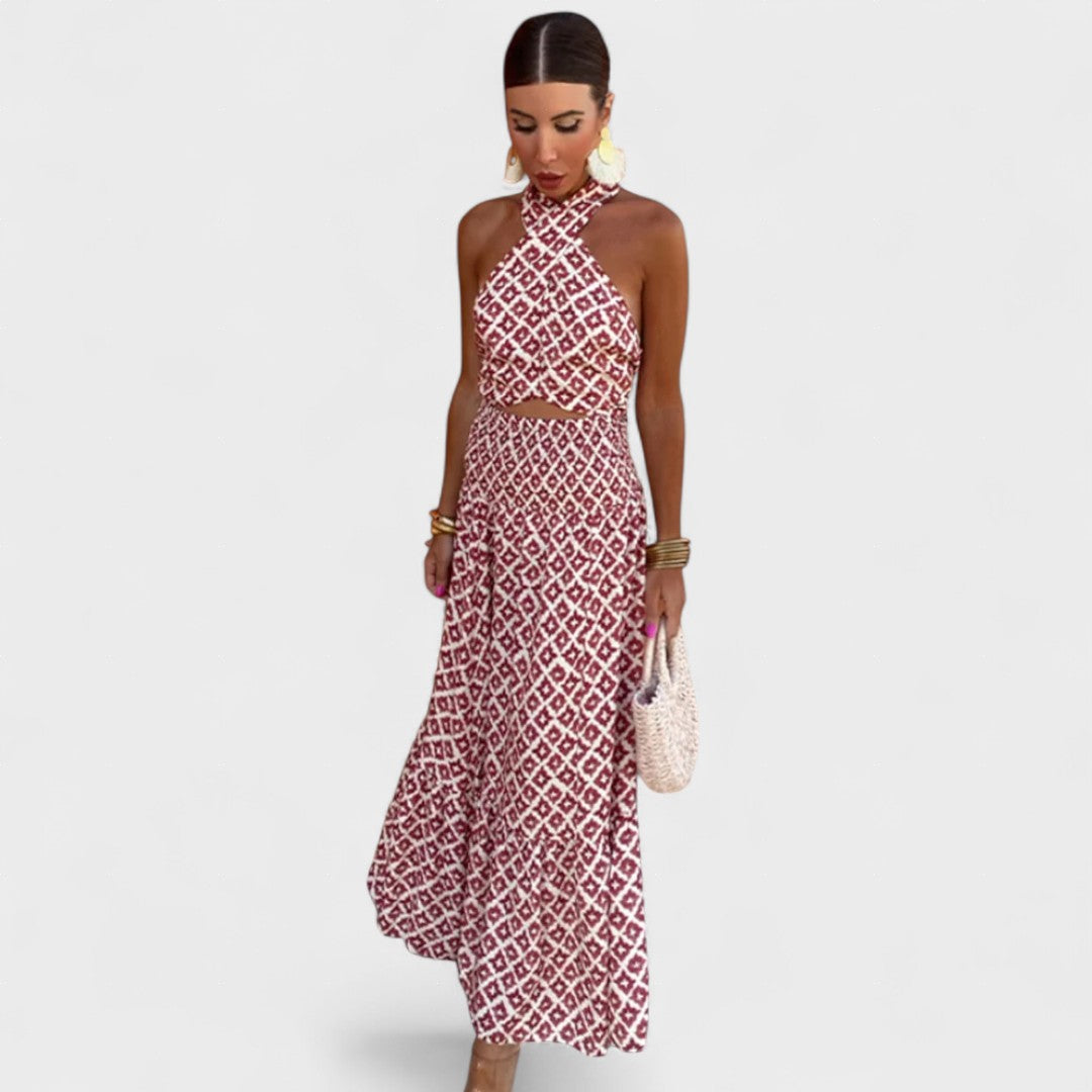 Baiba™ | Eleganta kleita ar kailiem pleciem