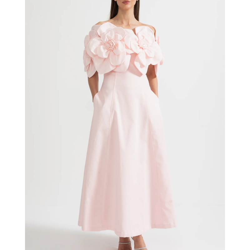 Merle™ | Ziedu midi kleita