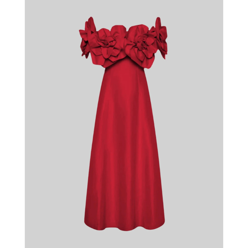 Merle™ | Ziedu midi kleita