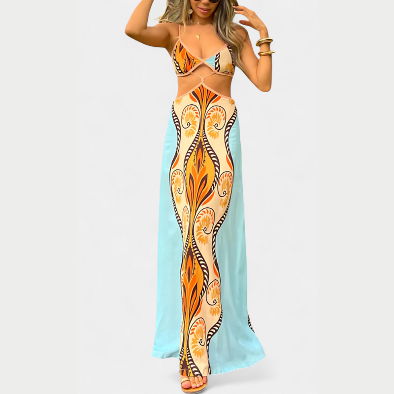 Sytella™ | Izgriezta kleita ar abstraktu rakstu