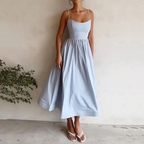 Martina™ | Eleganta midi kleita ar siksnām