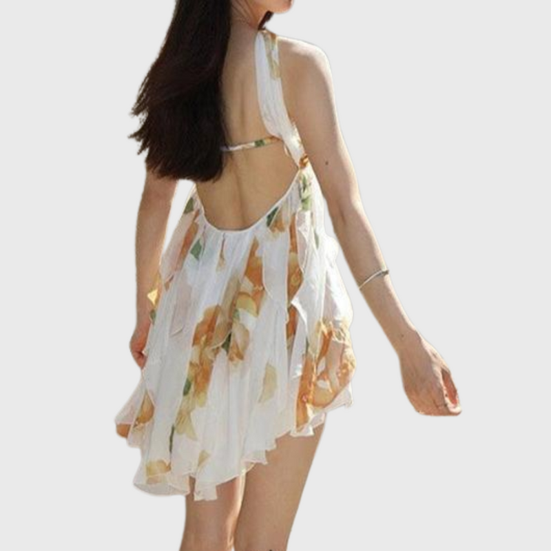 Asny™ | Šifona minikleita ar ziedu rakstu