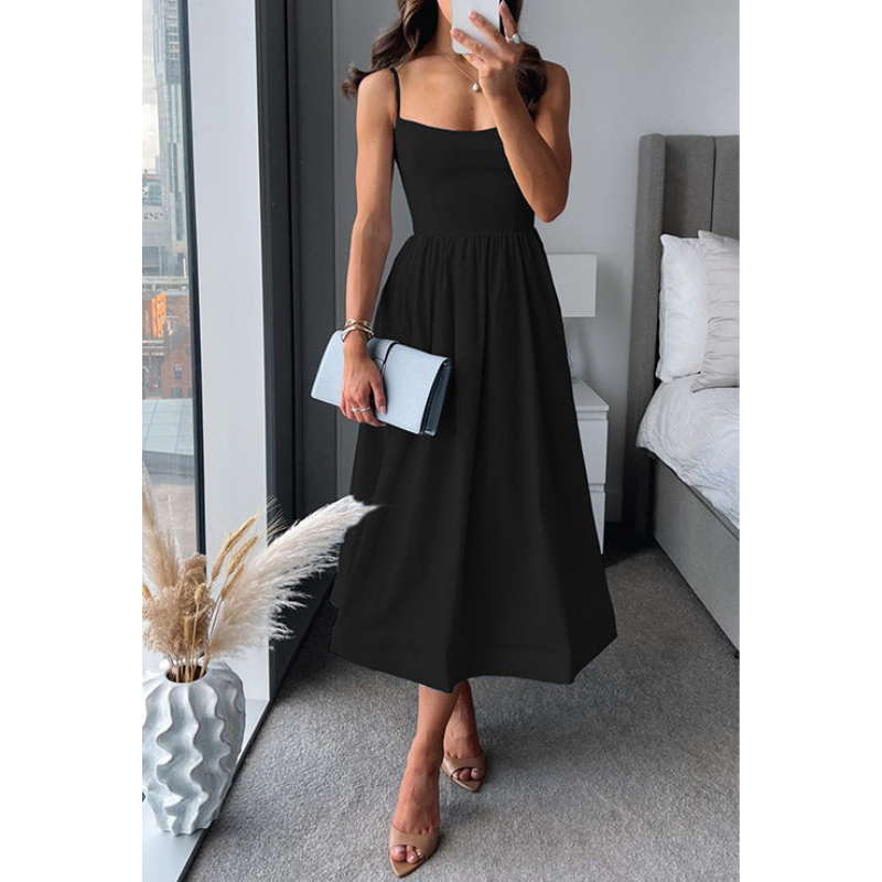 Martina™ | Eleganta midi kleita ar siksnām