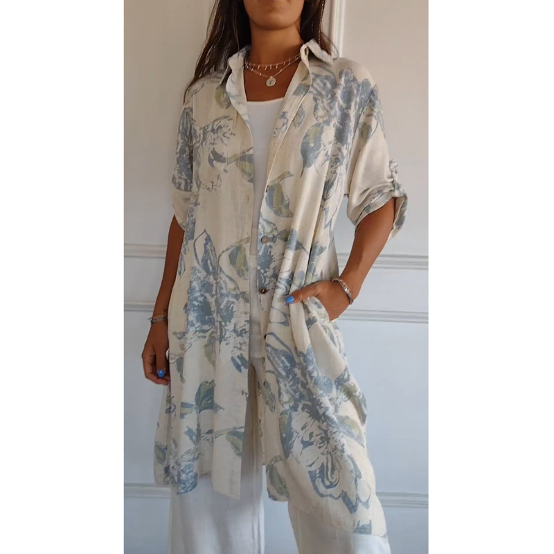 Jana™ | Eleganta kleita no kokvilnas un linu