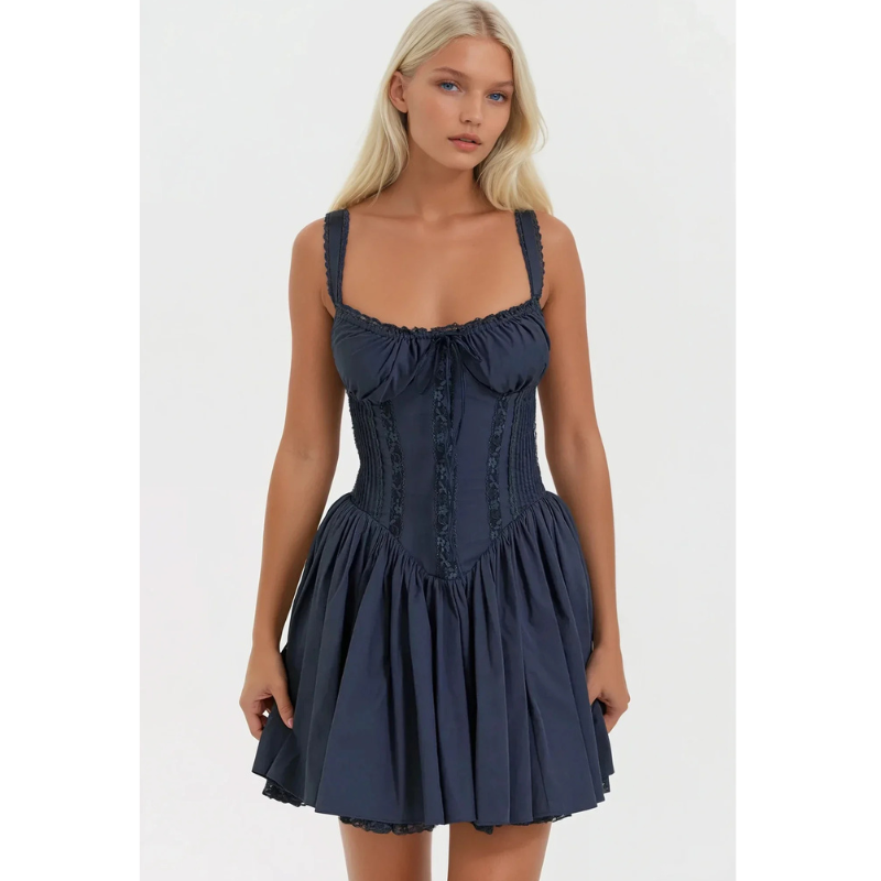 Syra™ | Īsa Kleita Korsete Ar Mežģīnēm