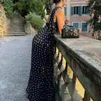 Almeta™ - Polka Ruffles Maxi Kleita