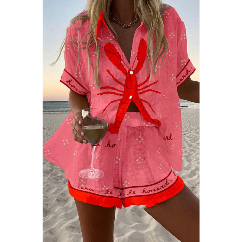 Pallina™  Īsa rozā lina kleita