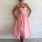Martina™ | Eleganta midi kleita ar siksnām
