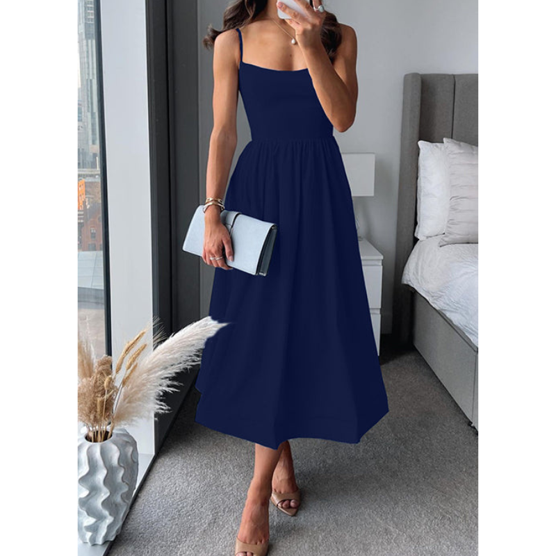 Martina™ | Eleganta midi kleita ar siksnām