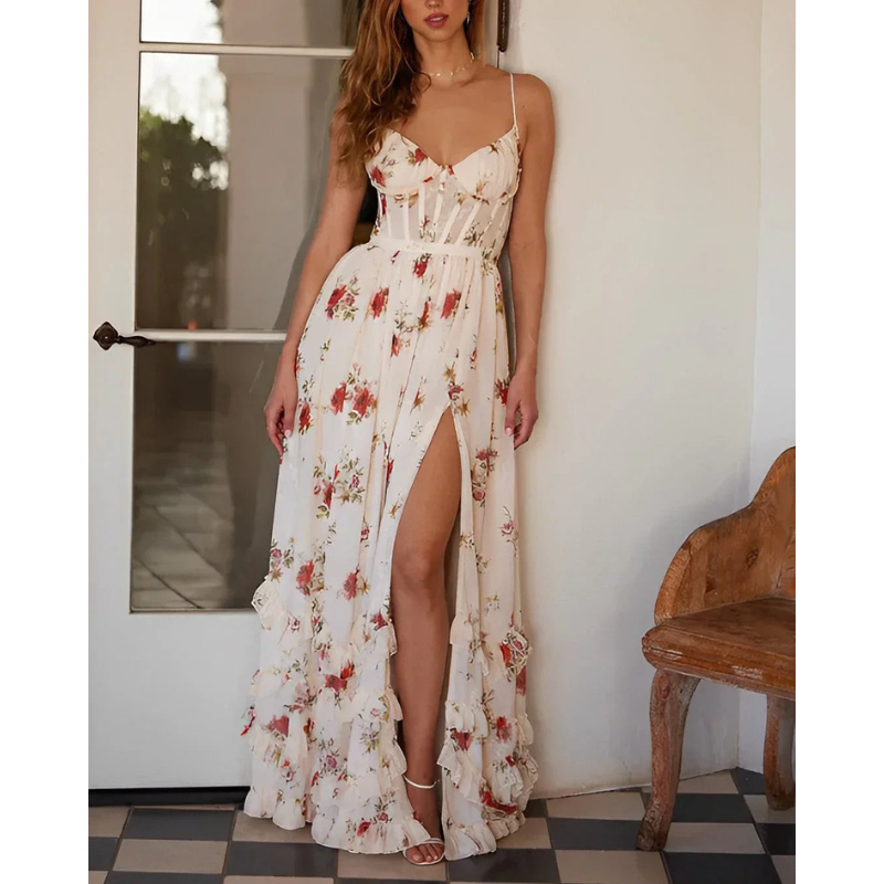 Sonja™ | Ziedu midi kleita