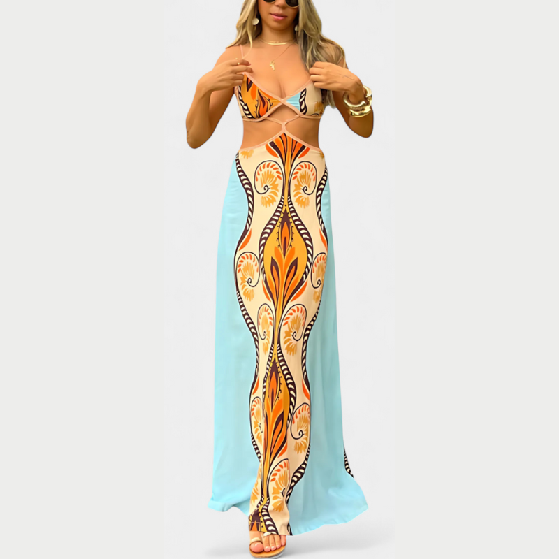 Sytella™ | Izgriezta kleita ar abstraktu rakstu