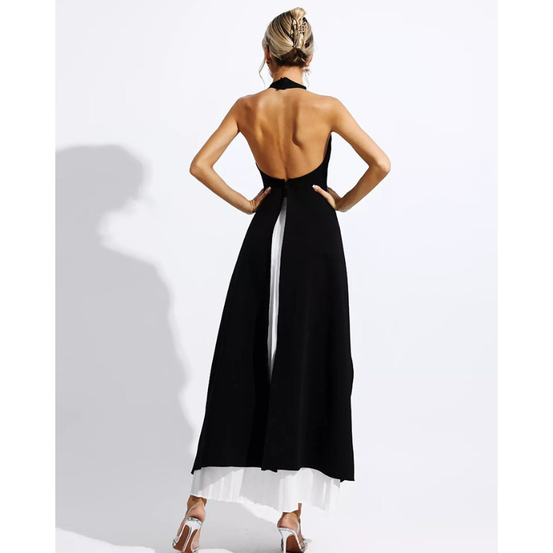 Inés™ | Slāņu halterneck kleita