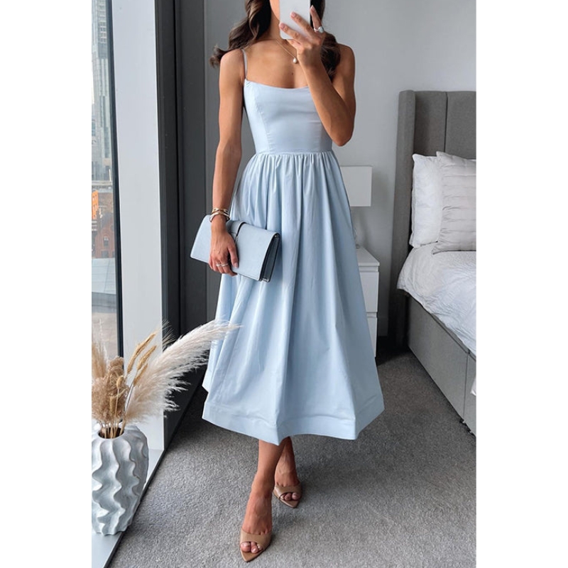 Martina™ | Eleganta midi kleita ar siksnām