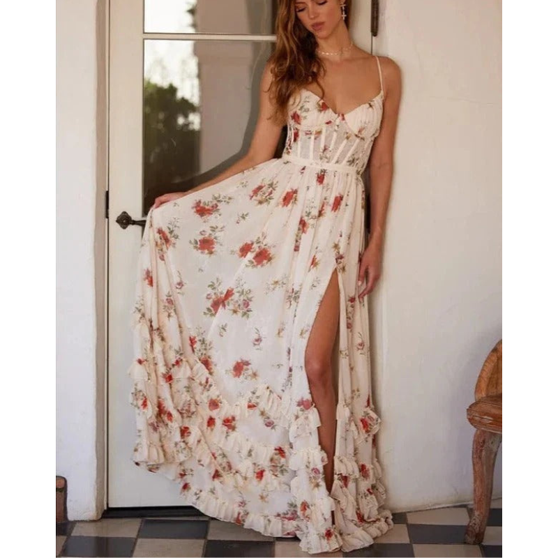 Sonja™ | Ziedu midi kleita