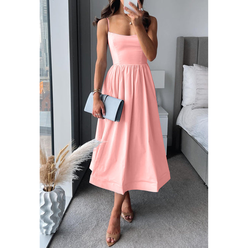 Martina™ | Eleganta midi kleita ar siksnām