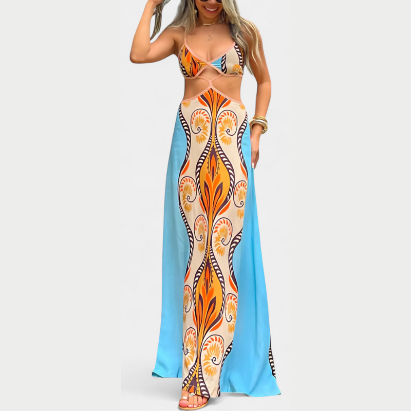 Sytella™ | Izgriezta kleita ar abstraktu rakstu