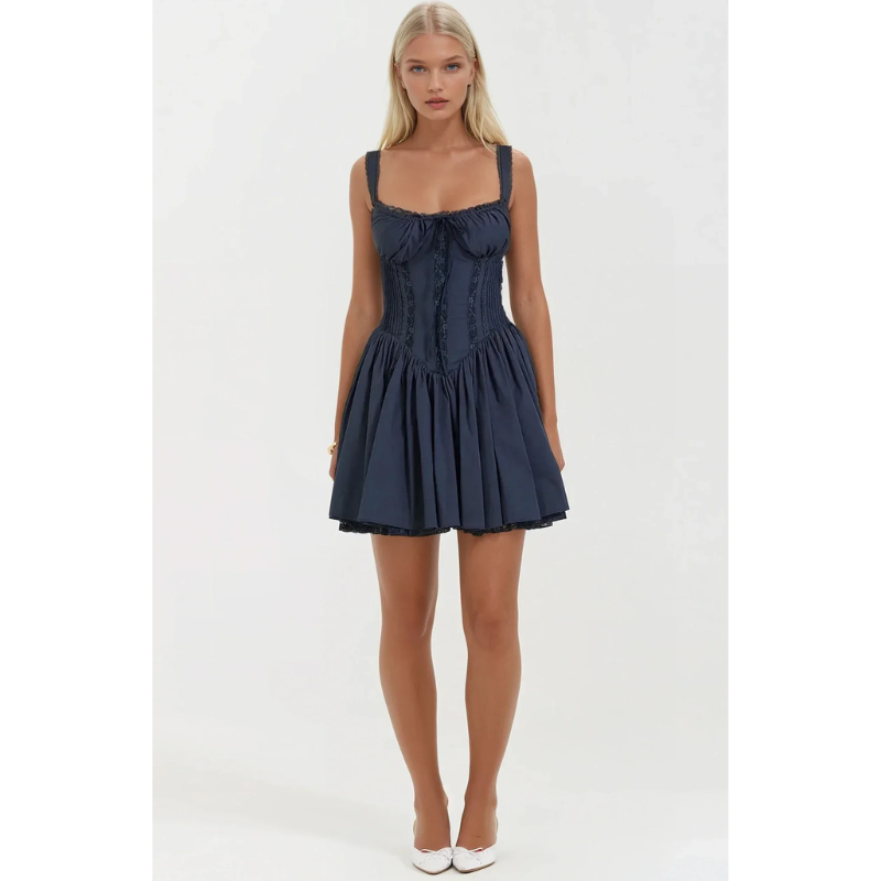 Syra™ | Īsa Kleita Korsete Ar Mežģīnēm