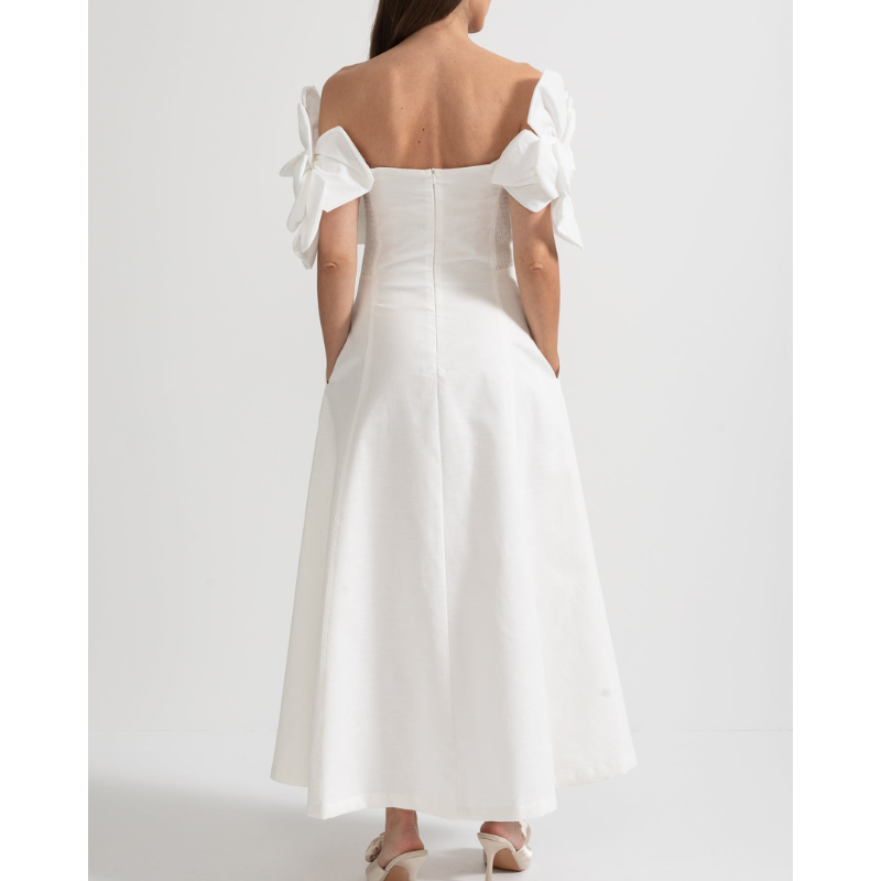 Merle™ | Ziedu midi kleita