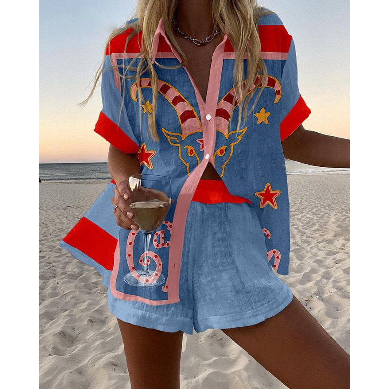 Jorelle™ | Īsa vilnas kombinezons ar aitu rakstu