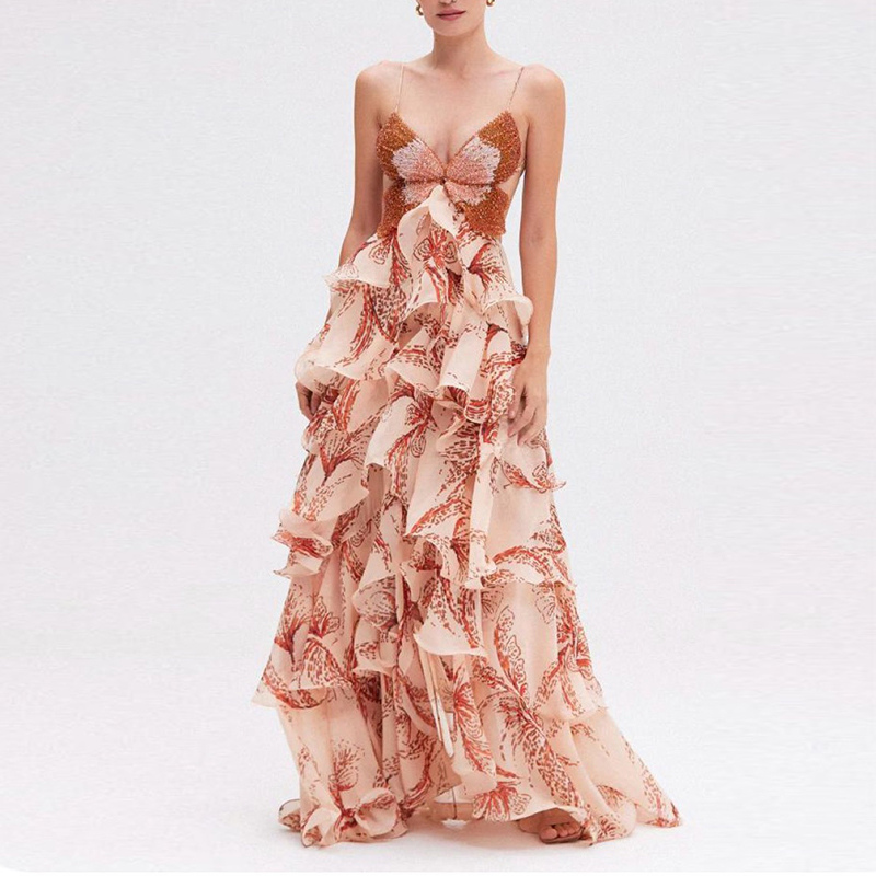 Nahia™ | Eleganta kleita ar volāniem