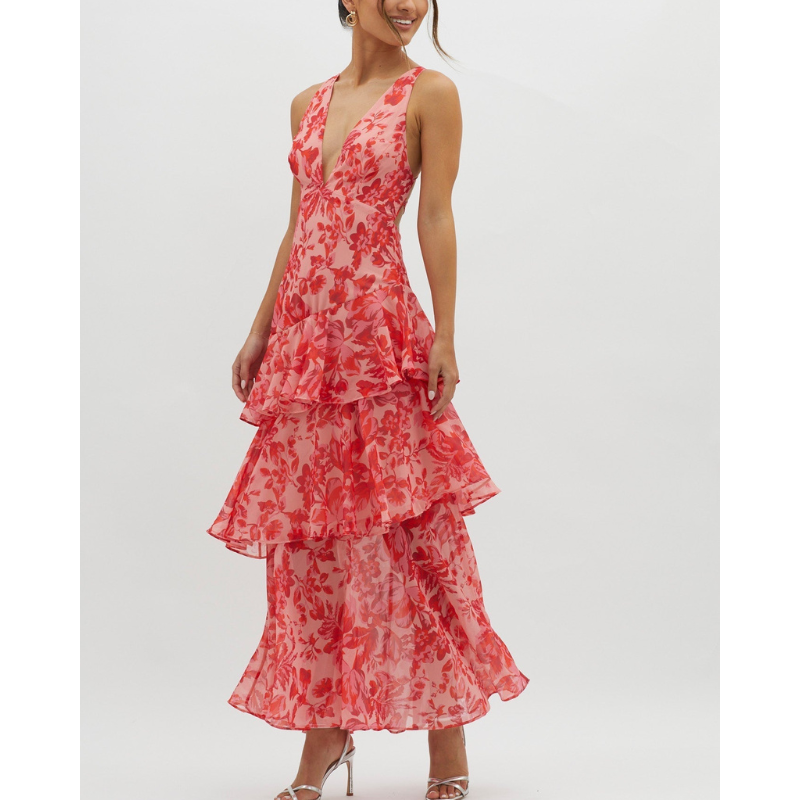 Faye™ | Ziedu maiņas midi-kleita