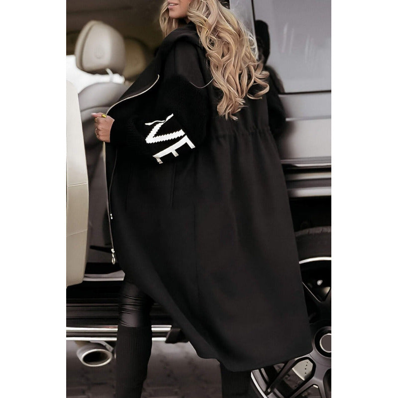 Amēlija™ | Dāmu mētelis ar adītiem piedurknēm