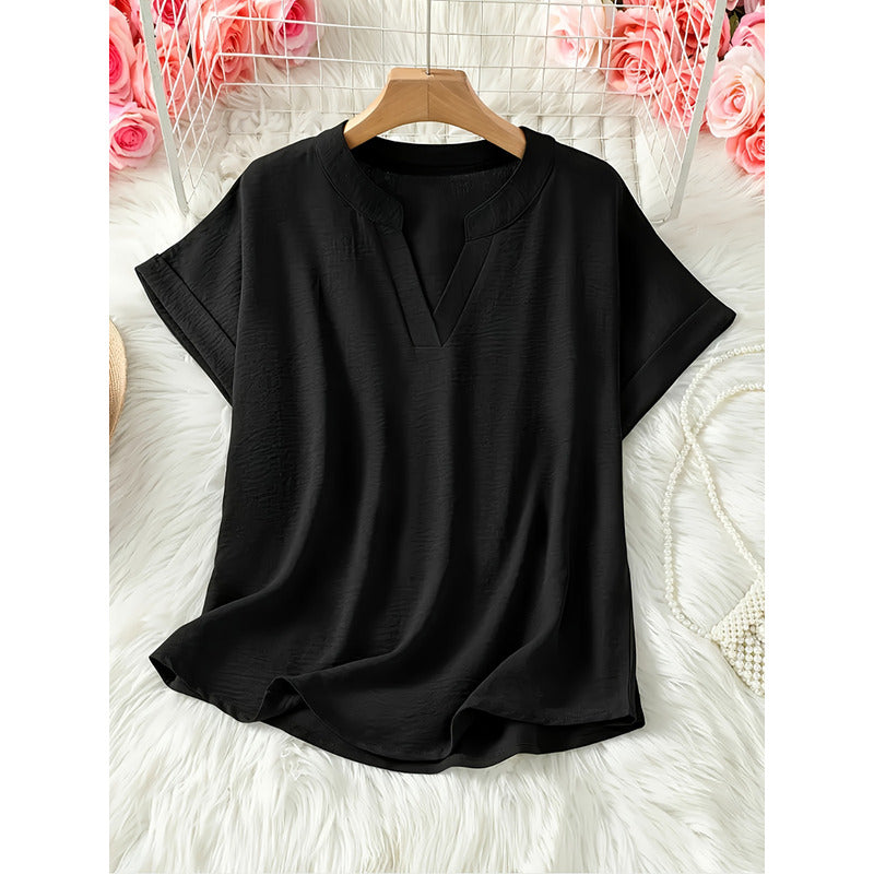 Eleganta vienkrāsaina blūze