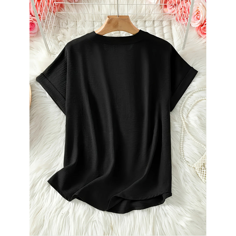 Eleganta vienkrāsaina blūze