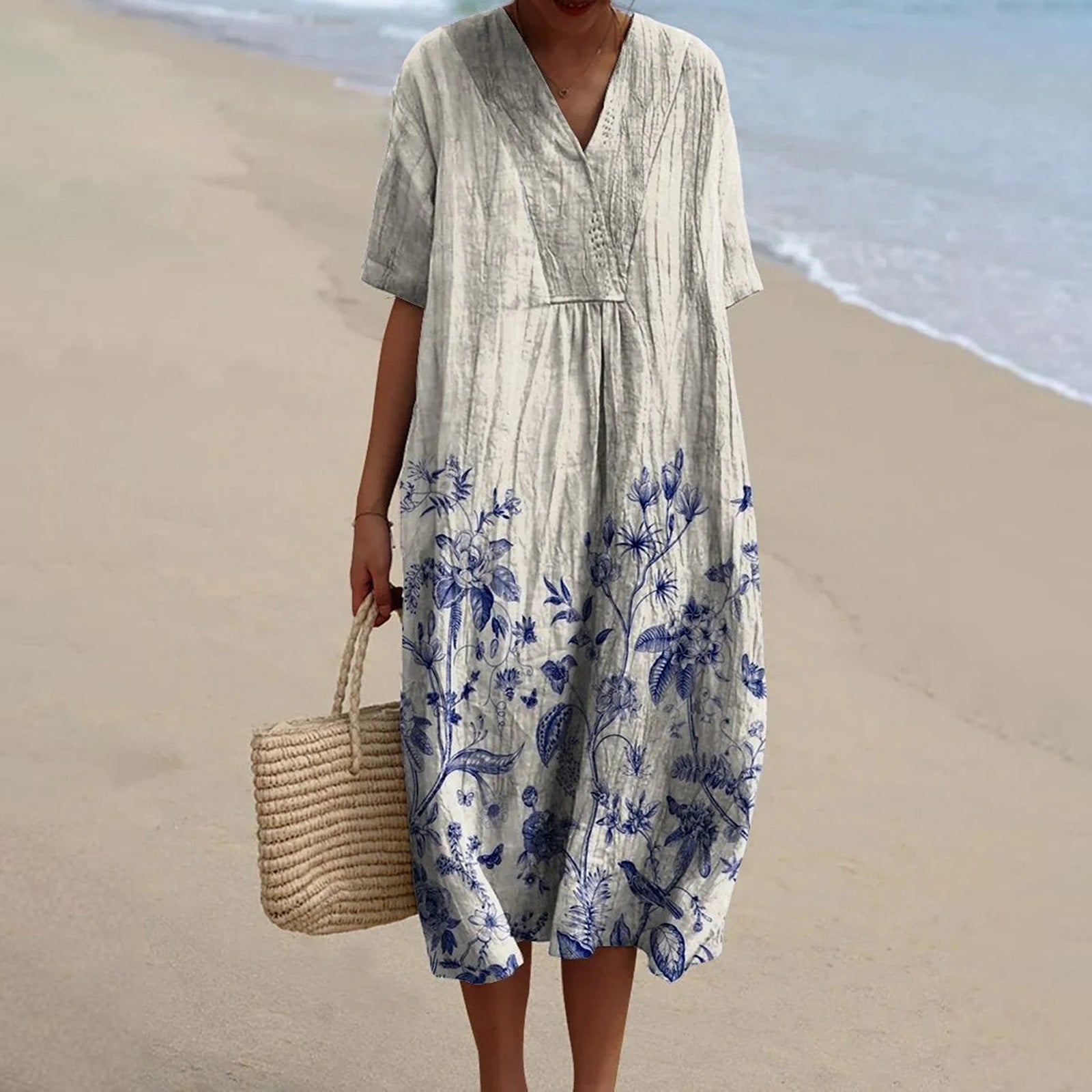 Rozalinda™ | Kleita ar Porcelāna Apdruku